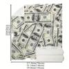Couverture Imprimée Fleurs Dollars Couverture Flanelle Couverture Douce Chaude Couverture sieste Convient pour Canapé Bureau Lit Couverture