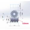 0.2M 15T 0.8/1.0mm Shaft Hole Aperture Copper Metal Brass Worm Reduction Gear Set Micro Reduction Gear Static Modification 1:87