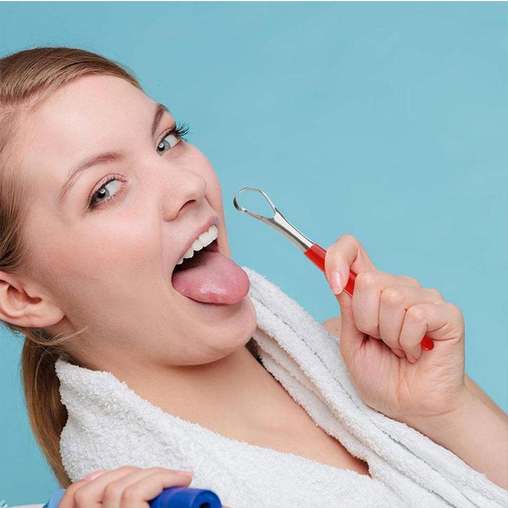 1PC Premium Metal Tongue Scraper Cleaner for Adults & Kids, Portable Stainless Steel Tongue Scrapers Brushes for Removing
