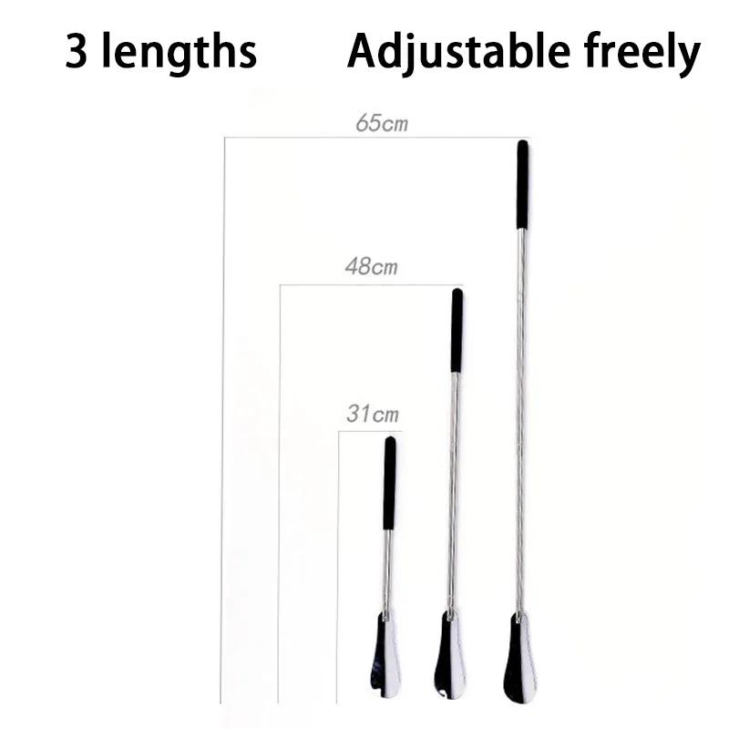 1/2Pcs 31cm-65cm Retractable Metal Shoe horns Long handled Shoehorn pregnant woman elderly Shoe spoon Shoe spatula 1 Pcs