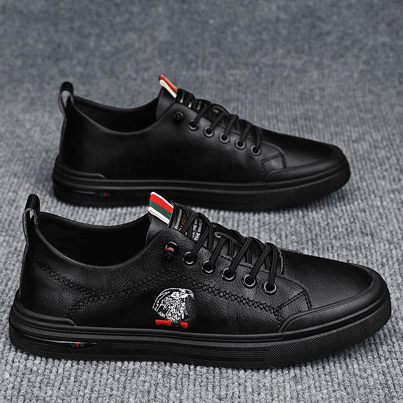 

Men s shoes 2 new waterproof work board shoes men s non-slip casual leather shoes black 44