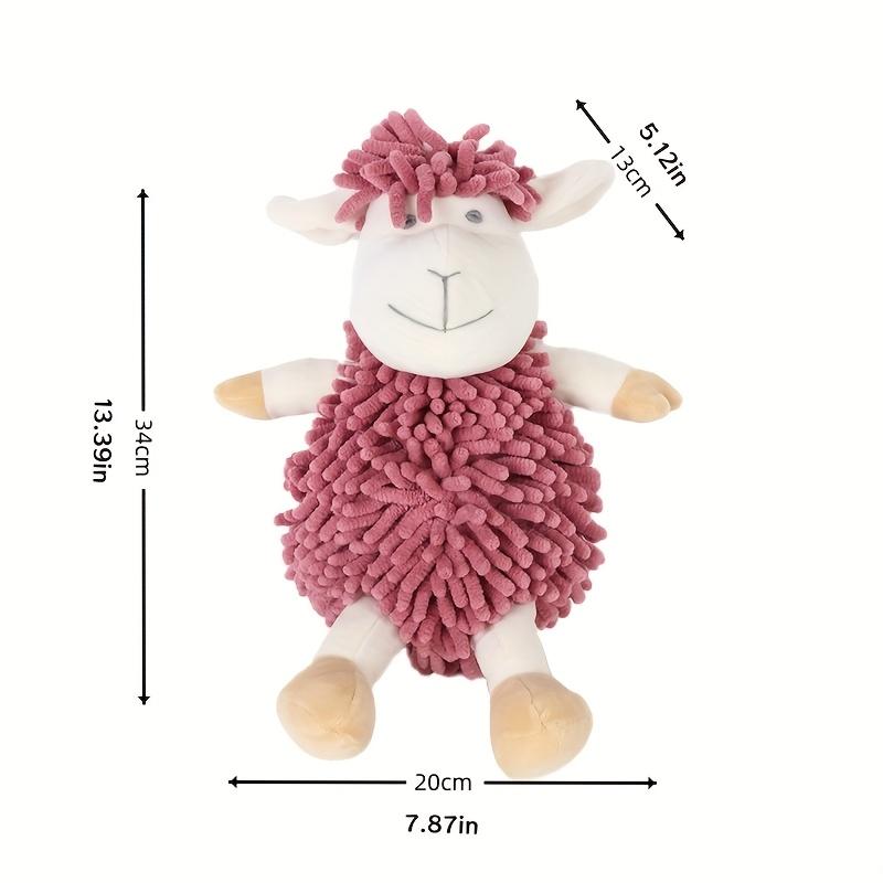 1pc Adorable Sheep-Shaped Hand Towel Soft Chenille High Absorbency Kitchen Bath Towel, Hanging Loop for Wall, Cute Plush Animal Decor for Modern Homes