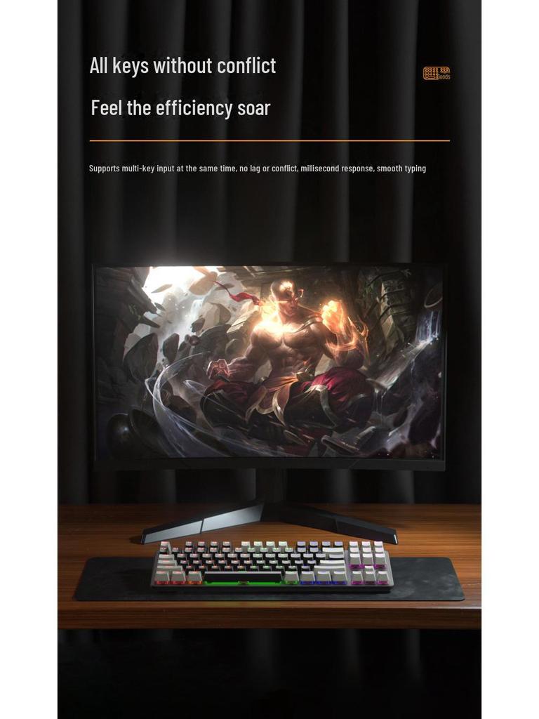 Acer True Mechanical Wired Gaming Keyboard with Red/Blue Axis for Desktop and Laptop