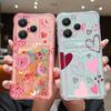 Card Pocket Bag Clear Phone Case For Xiaomi 14T 13T Xiaomi 14T 13T Pro Colorful Love Heart Print Shockproof Soft Silicone Cover