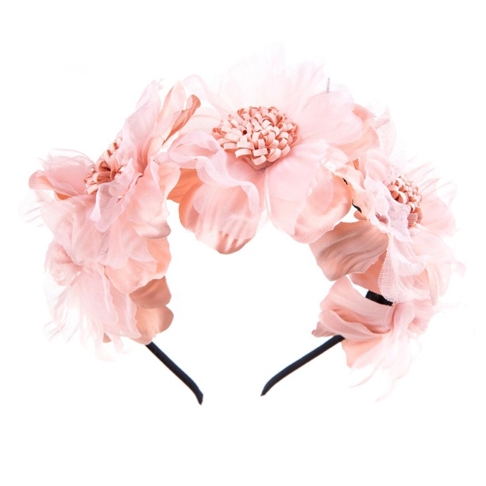 Colorful Flower Children s Hair Hoop Tourism Seaside Holiday Baby Children s Hair Accessories One Size розовый