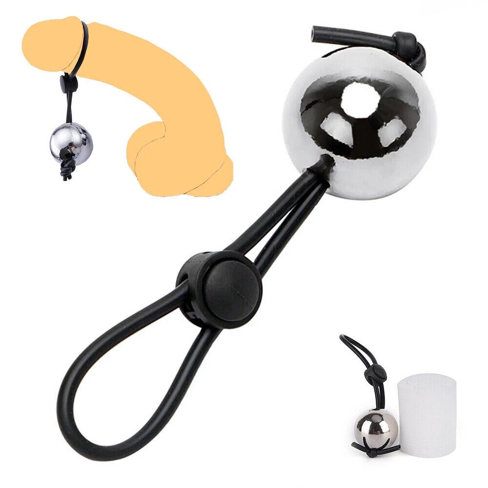 180g Heavy Weight Ball Stretcher Male Penis Ring Extender Ring Hanger Trainning Metal Ball Pendant Cock Ring SM Sex Toys for Man