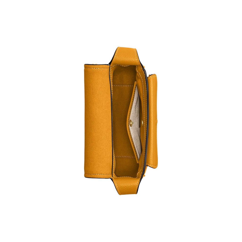 Coach Tabby 19 Flap Closure Adjustable Shoulder Strap Smooth Calfskin Messenger Bag Women Bags Yellow CJ837-B4UA