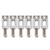 6Pcs U Shaped Electric Guitar Bridge Saddles Tremolo Metal Roller Screw Saddle Replacement