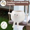 Small Swing Smiley Face Hanging Planter Pot for Indoor Outdoor Plants, Cute Swinging Plant Pot, Hanging Flower Pots, Face Planter Pot Head, Resin