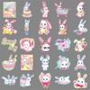 50 Cute Kawaii Hand-Drawn Rabbit Stickers - Original PUFF Pet Design, Non-Infringing, Perfect for Computers and Journals.