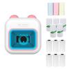 Mini Pocket Thermal Instant Photo Printer 7 Color LED Light Label Maker Machine BT Wireless Connect Compatible with Android or iOS APP Support Receip