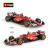 Bburago 1:43 Ferrari SF24 2024 Miami GP F1 Formula Racing Car Static Simulation Diecast Alloy Model Car Acrylic Box