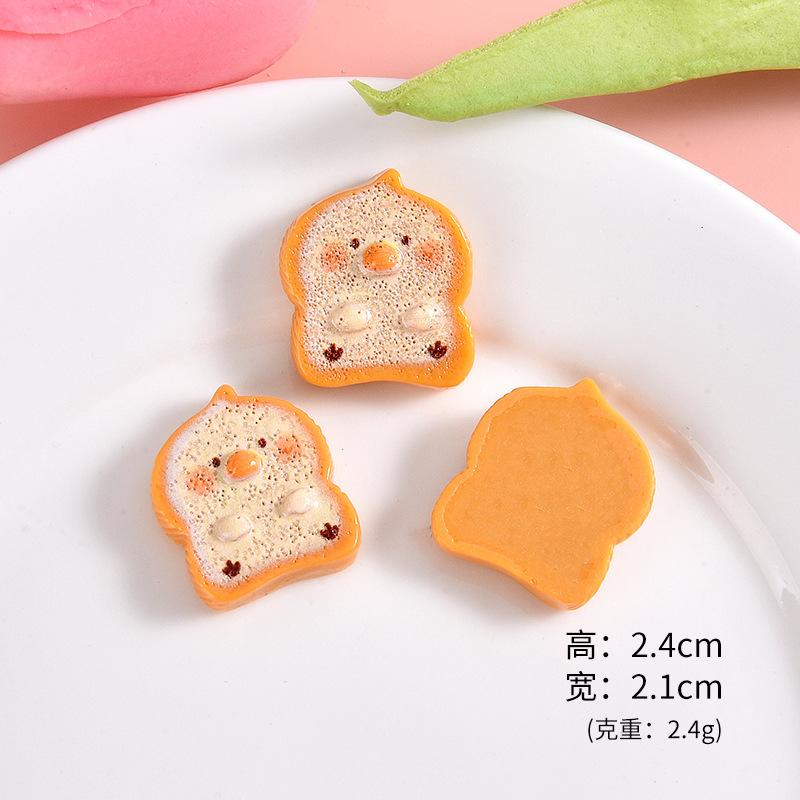 5pcs Animal Toast Bread Cat Resin Charms Pendant Jewelry Making Supplies Keychain Necklace Earrings Pendants DIY Findings