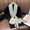 Popular Long Scarf Luxury Print Sunscreen Bandannas Europe And America 160X40Cm Shawls Four Seasons Fashion Letter Silk Scarves
