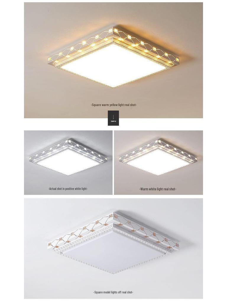 LED Ceiling Light: Simple, Atmospheric Round Fixture for Living Room, Dining Room, Study, and Bedroom.