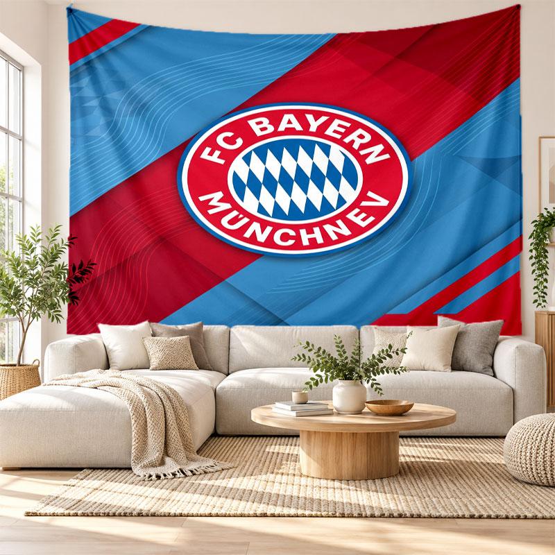 Nástěnná tapiserie Bayern Mnichov, Nástěnný závěs z měkké látky, Dekorativní pozadí pro ložnici, Domácí nástěnné umění
