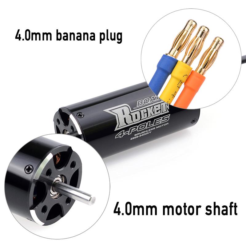 Rocket RC 2968 2958 2948 3400KV 3450KV 3800KV Brushless Boat Motor for Traxxas Feilun FT011 FT012 600-800mm RC Boat Car
