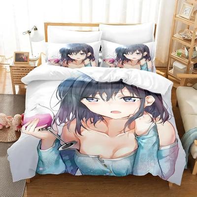 Pohodlný set povlaků na peřinu s anime potiskem, včetně povlaku na peřinu a povlaků na polštáře. Dostupné ve velikostech pro jedno lůžko, dvojlůžko, plné, queen a king. Pro dospělé i děti.