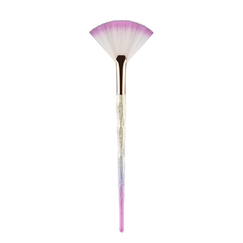 Fan-Shaped Highlight & Blending Brush: Soft Makeup Tool In Stock