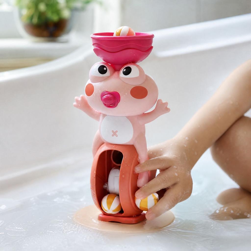 Track Spinning Bath Toy for Toddlers and Kids, Fun Bathtub Toy with Rotating Track