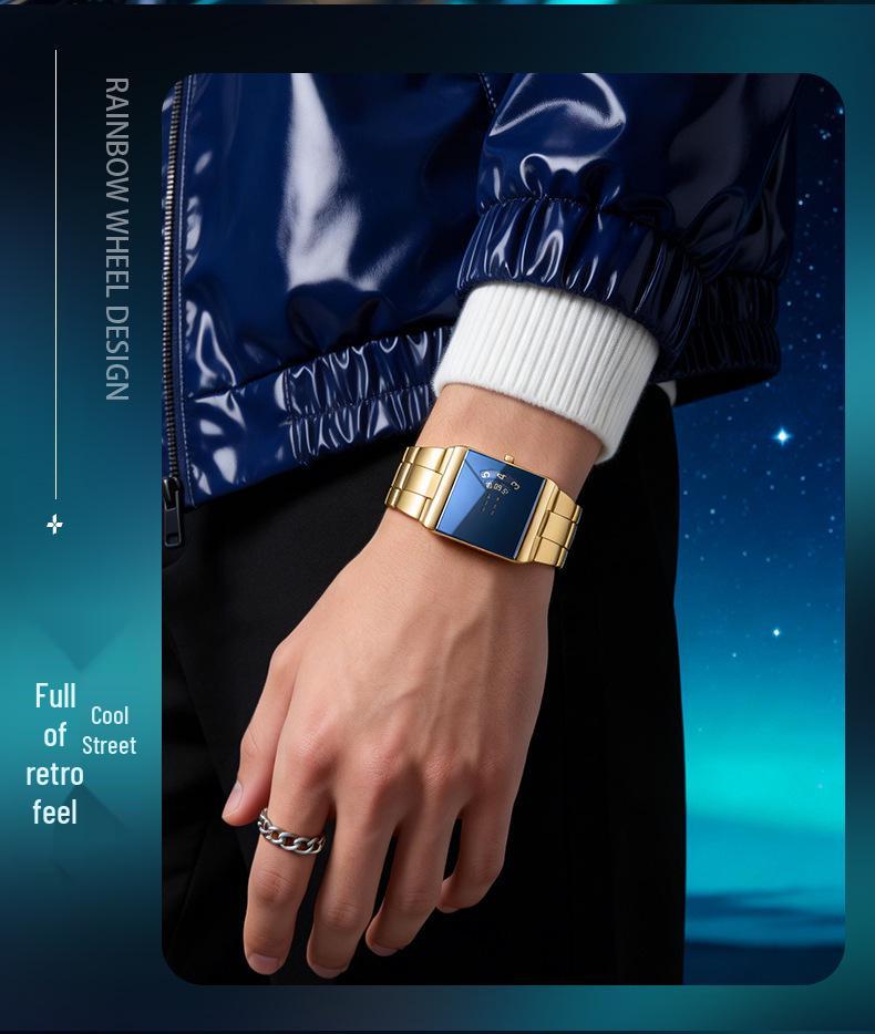 Unisex Modische Quarz-Quadratuhr - Armbanduhr für Herren & Damen für Schüler