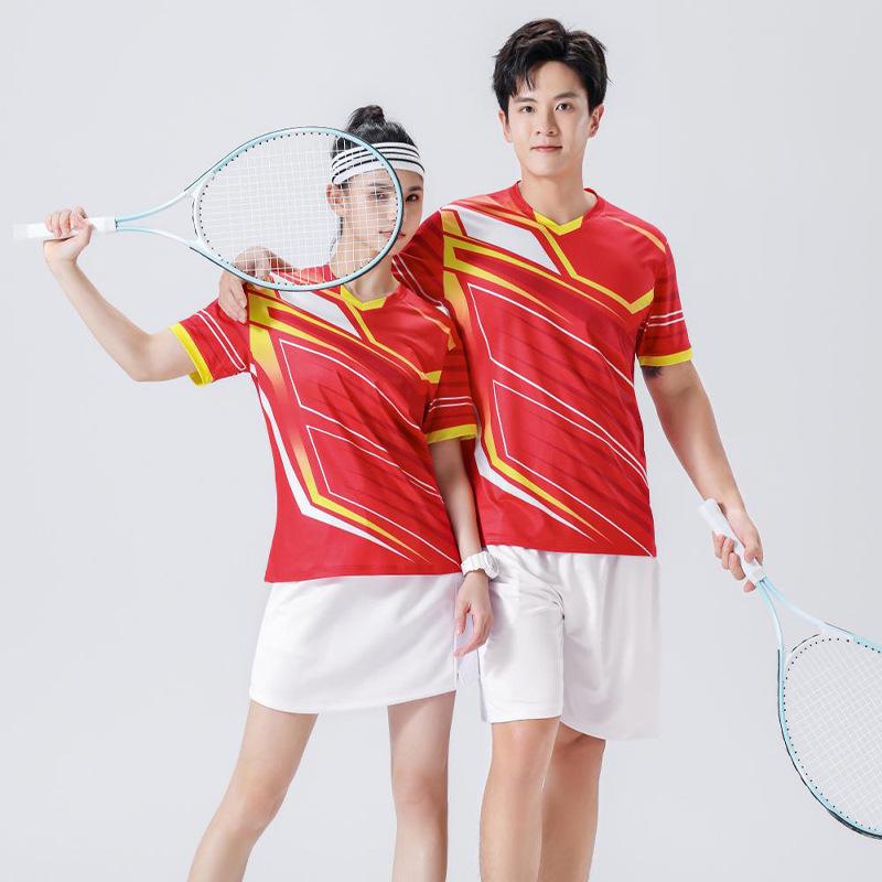 Women's Short Sleeve Sports Set: Badminton, Volleyball, Table Tennis Training Jersey