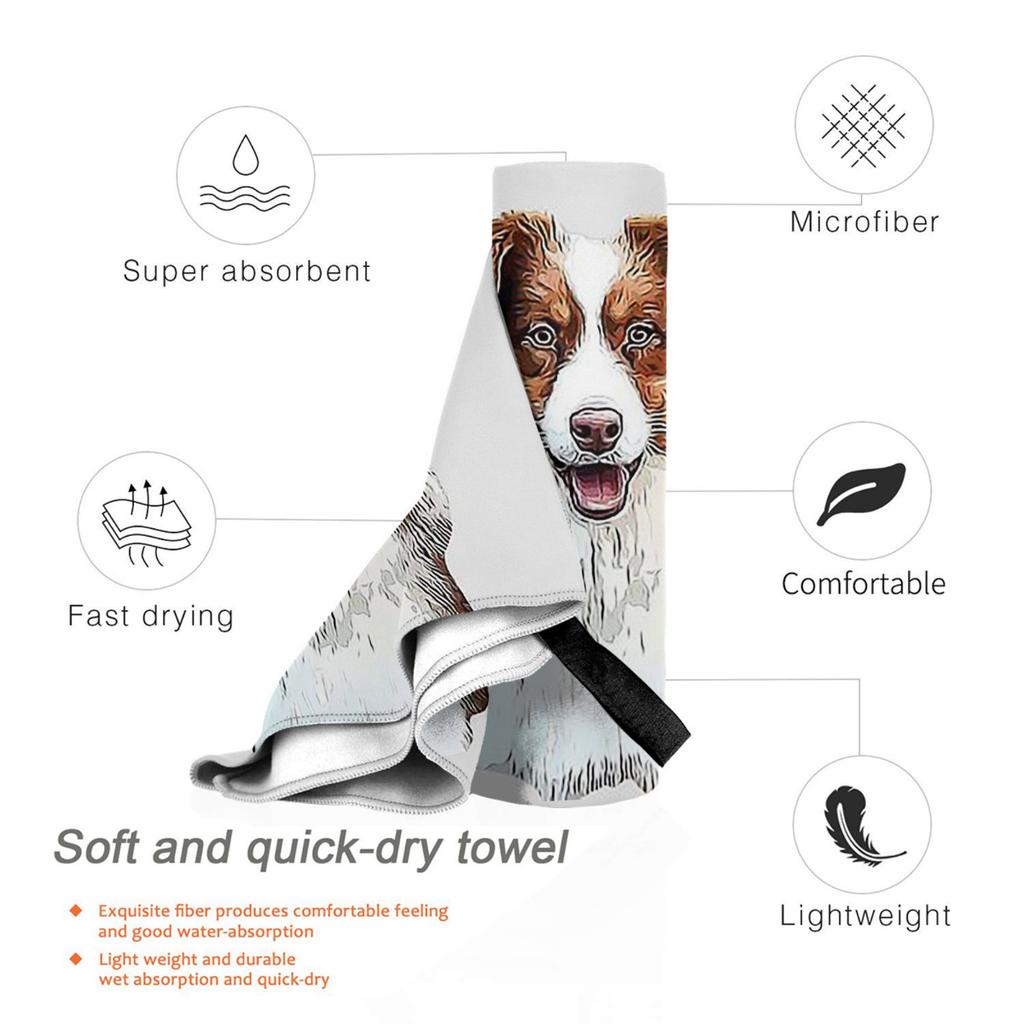 Australian Shepherd Roter Tricolor Liebhaber Strandtuch Weiche Mikrofaser Schnelltrocknend Saugfähig Schnelle Handtücher Für Yoga