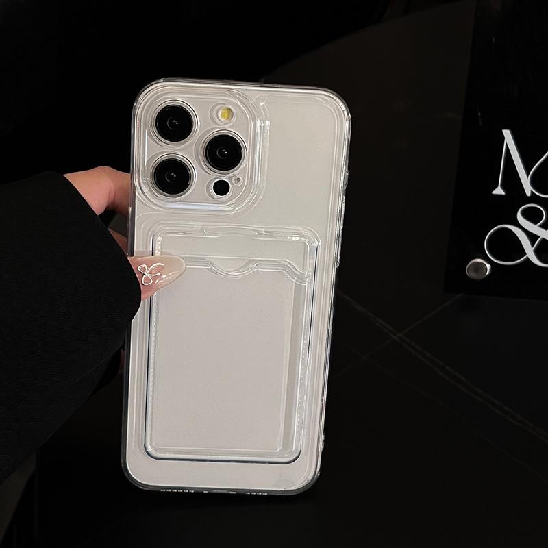 Can Put Photo Luxury Soft Card Bag Phone Case For Samsung Galaxy Note 8 9 10 Note 20 Ultra Shockproof Transparent Bumper Cover