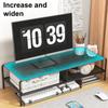 Dual Deck Computer Monitor Rising Holder Pc Screen Stand Bracket Desktop Keyboard Mouse Laptop Storage Organizer Riser Shelf