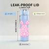 1PC Bunny Rabbit Pink Easter Line Art Print 750ml Color Plastic Sports Water Bottle Leakproof Flip Straw Lid Suitable for Sports Office Home Use