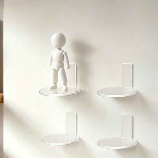 Adjustable Stand for Small Statues Doll Floating Display Stand, Clear Acrylic Action Figures Wall Shelf Anime Shelf, Sturdy Desktop