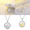 Exquisite Fashionable Copper Zirconia Round Pendant Necklace For Stylish Mothers On Special Occasions