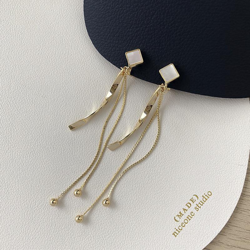 Earrings Korean New Tide Long Tassel Earrings Female Temperament Earrings Personality Prevent Allergy Fashion Dangle Earrings