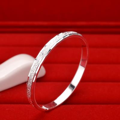 Bracelet en argent plaqué cuivre blanc pour femmes, fleur de voiture de nouilles de sable, Bracelet de bon augure avec Bracelet Nafu mat ouvert, nouvelle collection
