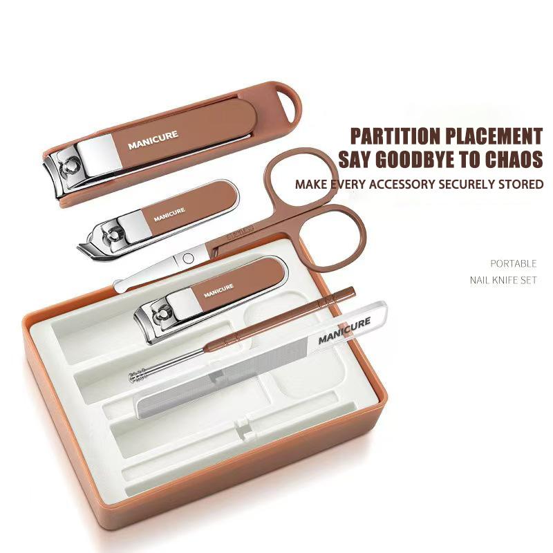 Xiaomi New Nail Set 4/6 Stainless Steel Splash Proof Nail Clippers Set Advanced Home Special Nail Clippers Nail Beauty Tool Set