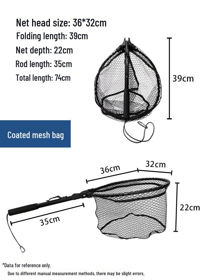 Compact Aluminum Landing Net with Quick-Dry Silicone Bag