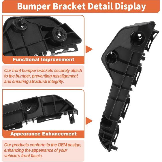 Front Bumper Bracket for Scion TC 2011-2016 No.5211621030/5211521030/SC1042101/SC1043101 Front Left Right 1 Pair