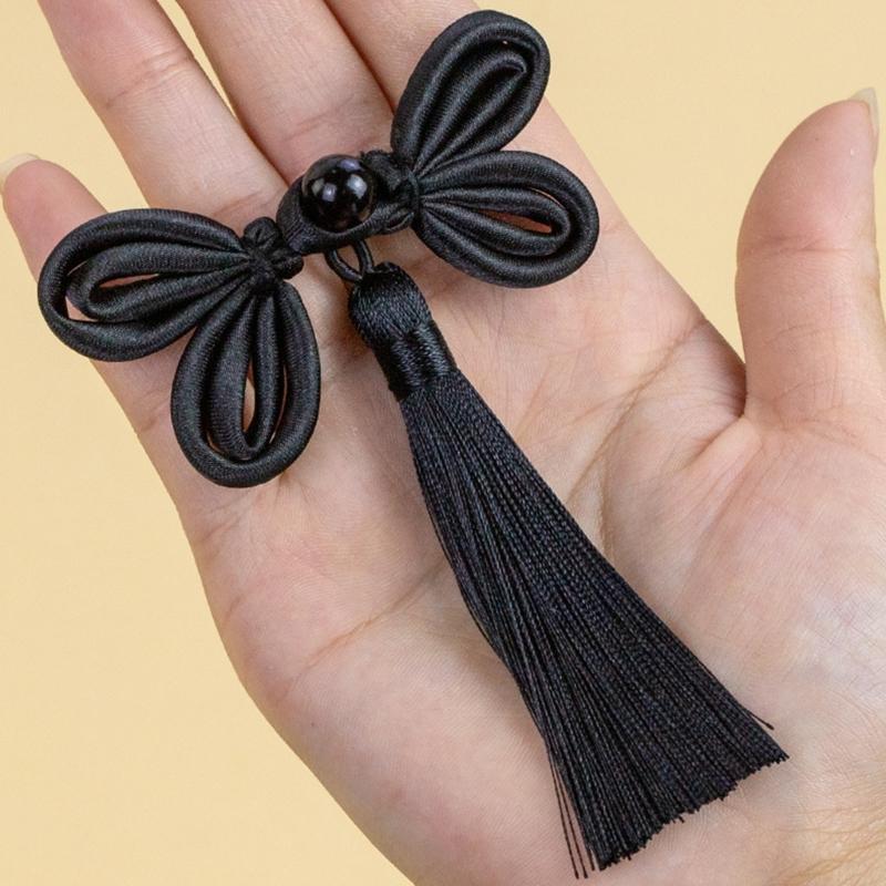 Butterfly Fringe Shape Chinese Cheongsam Knot Button Closure Ribbon Fastener Costume Tang Shirt Suit DIY Sewing Craft