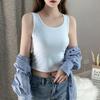 Women's Pure Cotton Cropped Camisole - Slim-Fit, Sleeveless, Versatile Summer Base/Outerwear