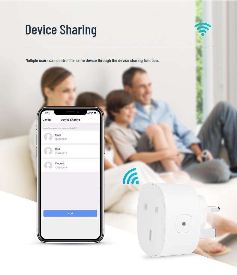 Graffiti WiFi Smart Socket: 13A UK Plug with Remote & Voice Control for Alexa