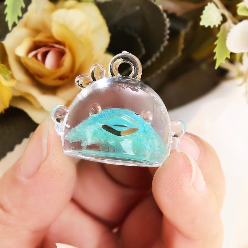 2pcs DIY Nightlight Happy Chicken Doll House Ornaments Car Ornaments Key Chain Children's Toys Stationery Bags and Other Pendants