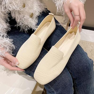 Women Ballet Flats Shoes Casual Ladies Square Toe Loafers Female Comfort Sole Soft Breathable Lazy Shoes Zapatillas Ventilate