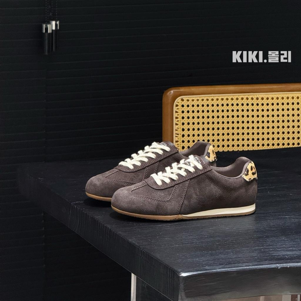 Retro Leopard Print German Training Shoes Women's Ins Tide 2025 Early Autumn New Niche Flat-bottomed Suede Forrest Gump Casual Sports Shoes