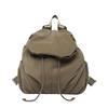 Schoolbag Korean Version Niche Solid Color Pleated Travel Backpack Women 1011 New College Students Class Schoolbag Commuter Small Backpack