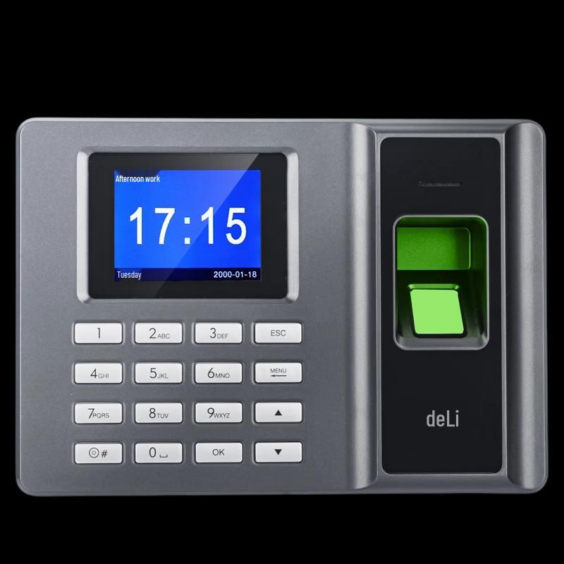 Deli Fingerprint Attendance Machine CN Plug (adapter Included)