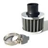 Archnote Mini Air Filter Motorcycle 18mm Universal Motorcycle Mesh Custom Replacement Straight Air Silver