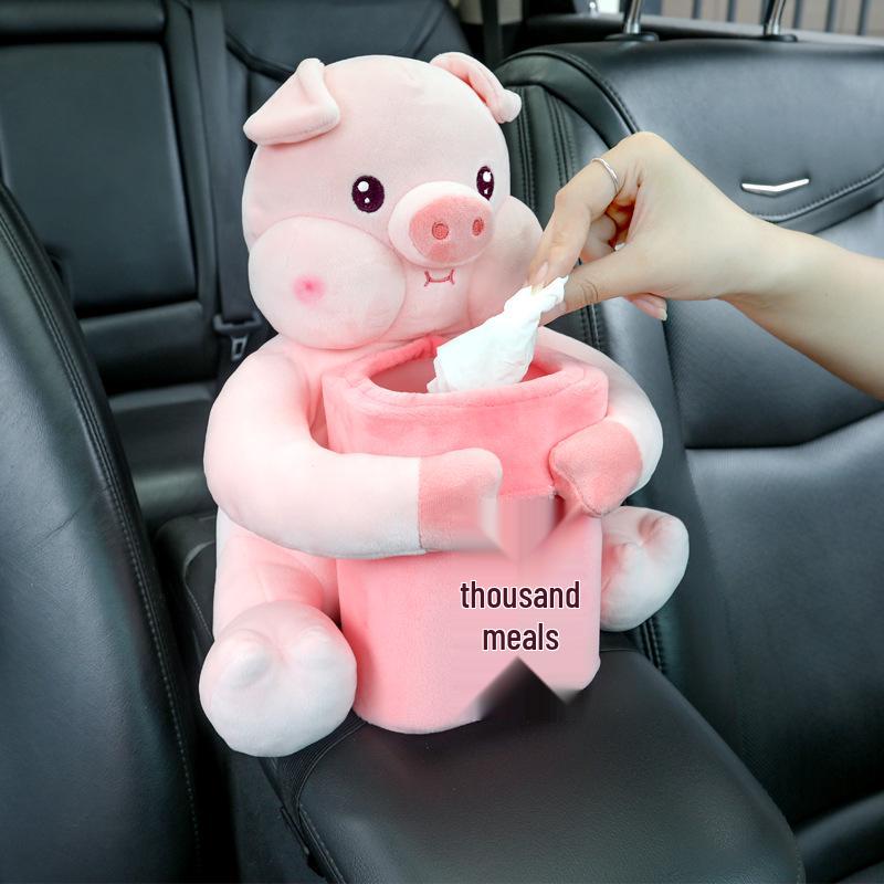 Creative Car Armrest: Two-in-One Tissue Holder & Trash Can - Cute Car Interior Decoration