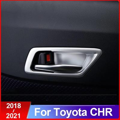 Carbon Fiber Car Styling Inner Door Handle Bowl Covers Trims For Toyota C-HR CHR 2016 2017 2018 Accessories