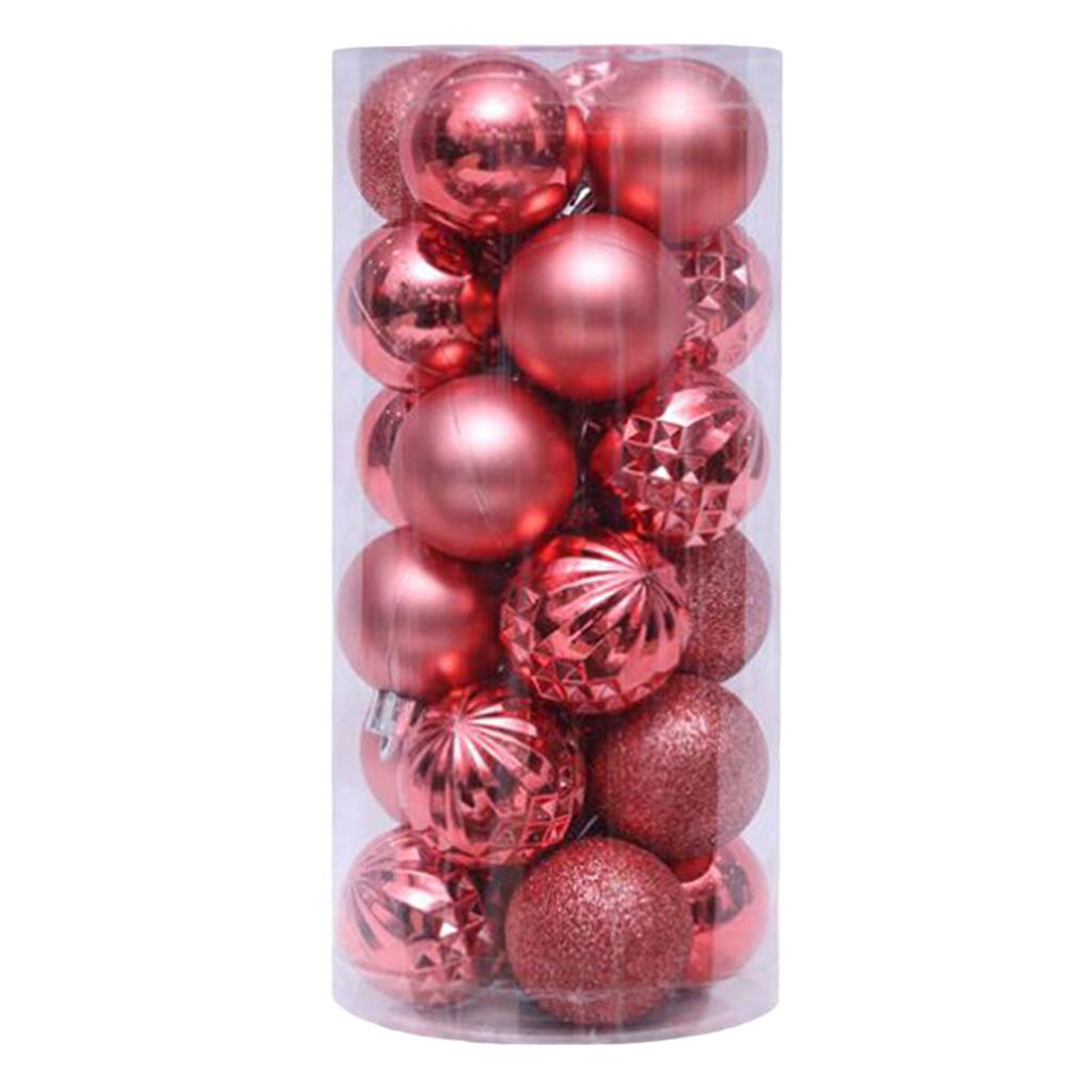 24PCS Christmas Ball Baubles Party Tree Decorations Hanging Ornament Decor