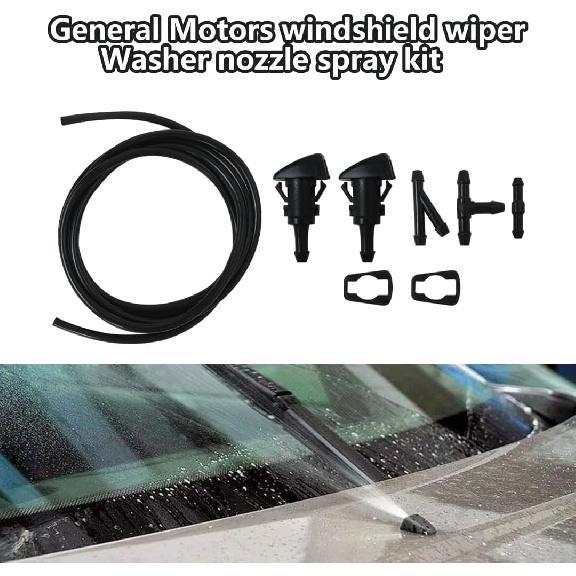 Premium Universal Car Windshield Wiper Washer Squirter Nozzle Spray Jet Kit Fluid Hose T